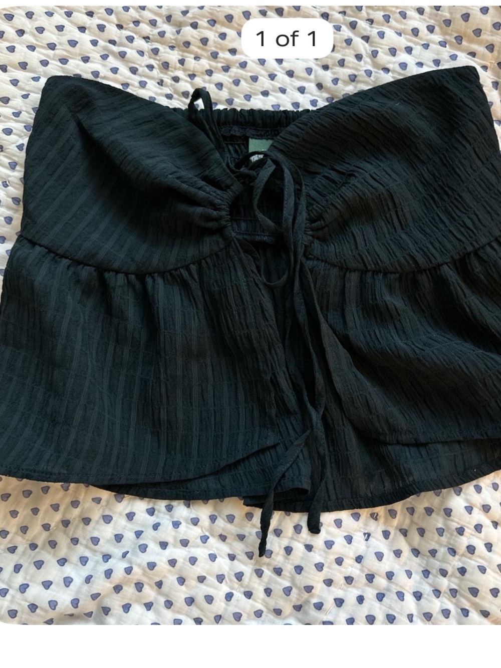 wild fable Black bow tie summer top
